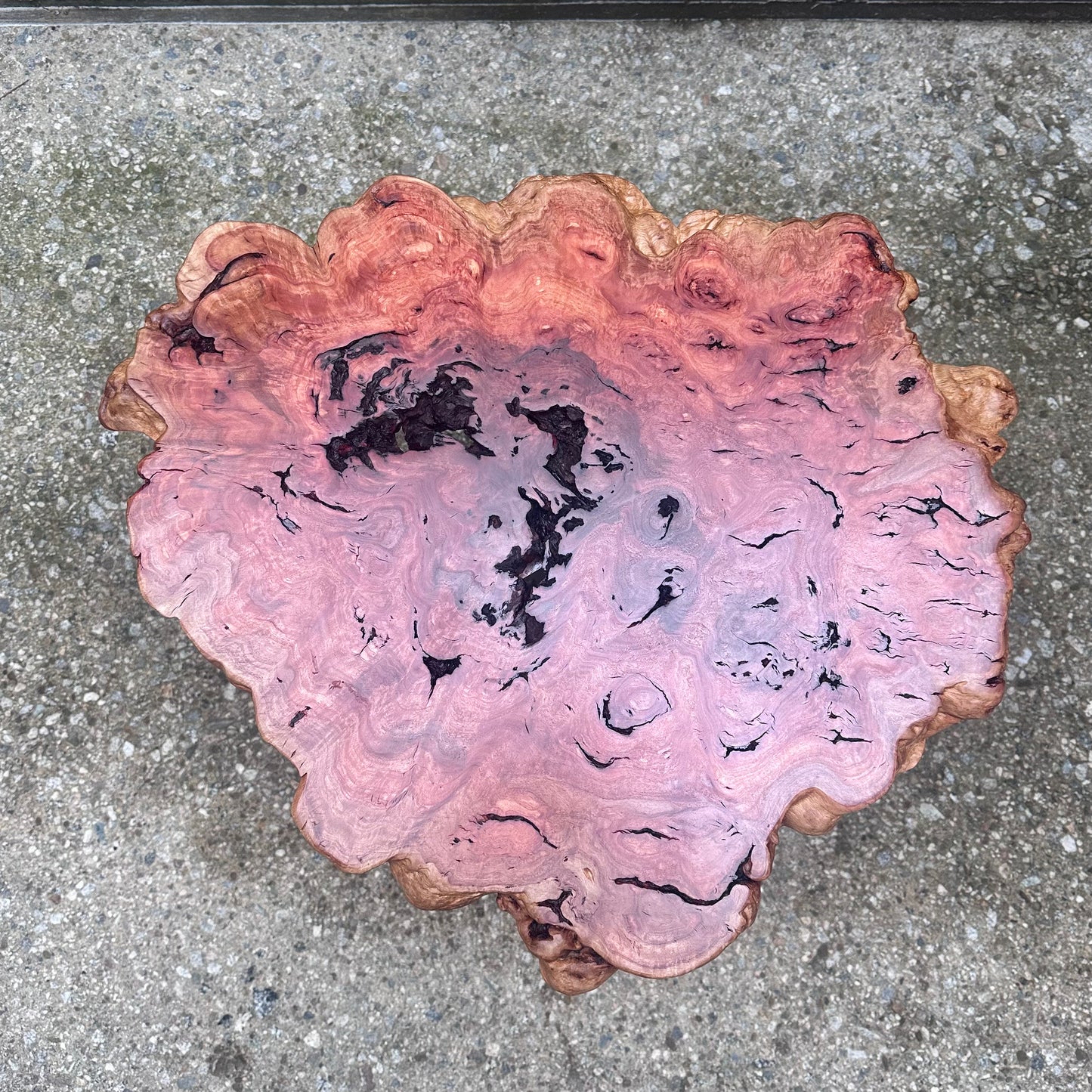 Red River Gum / Claro Walnut Pedestal Table
