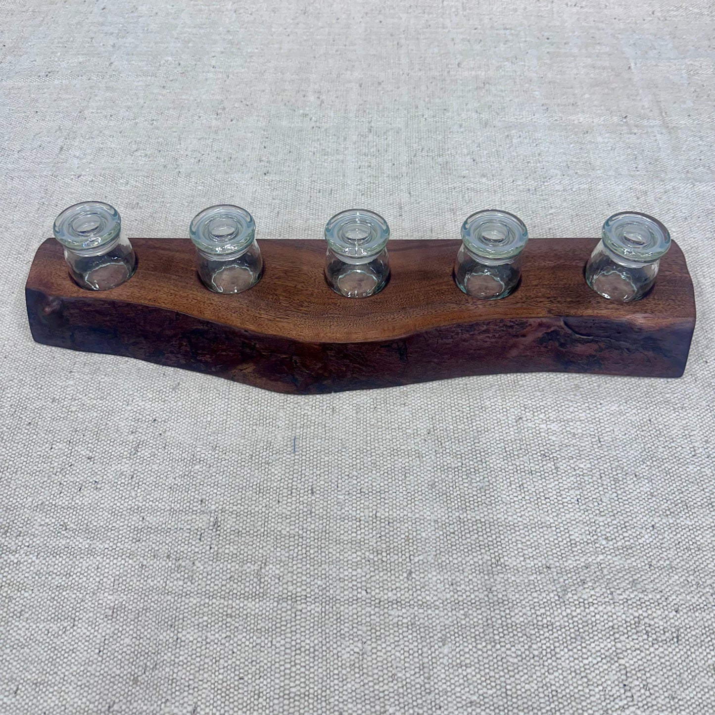 Claro Walnut Spice Holder (5 Jars)