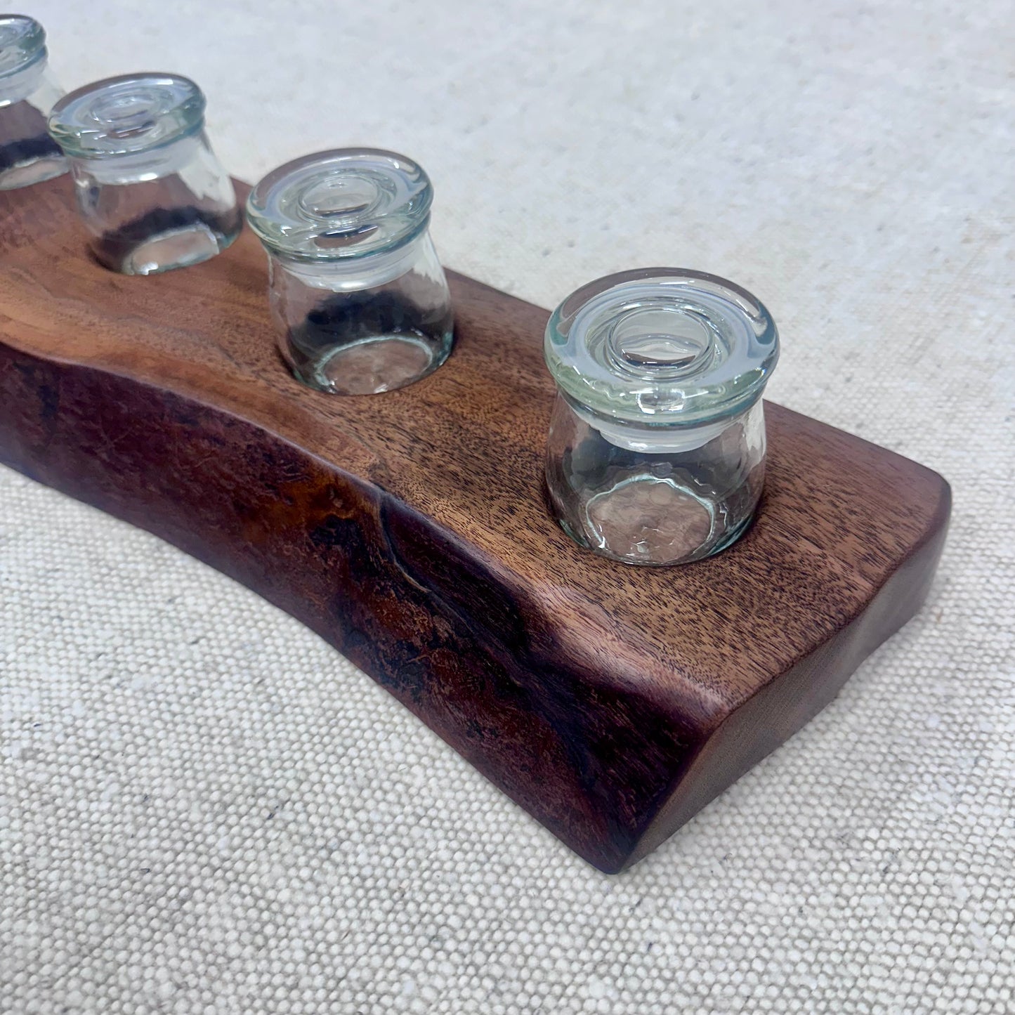 Claro Walnut Spice Holder (5 Jars)