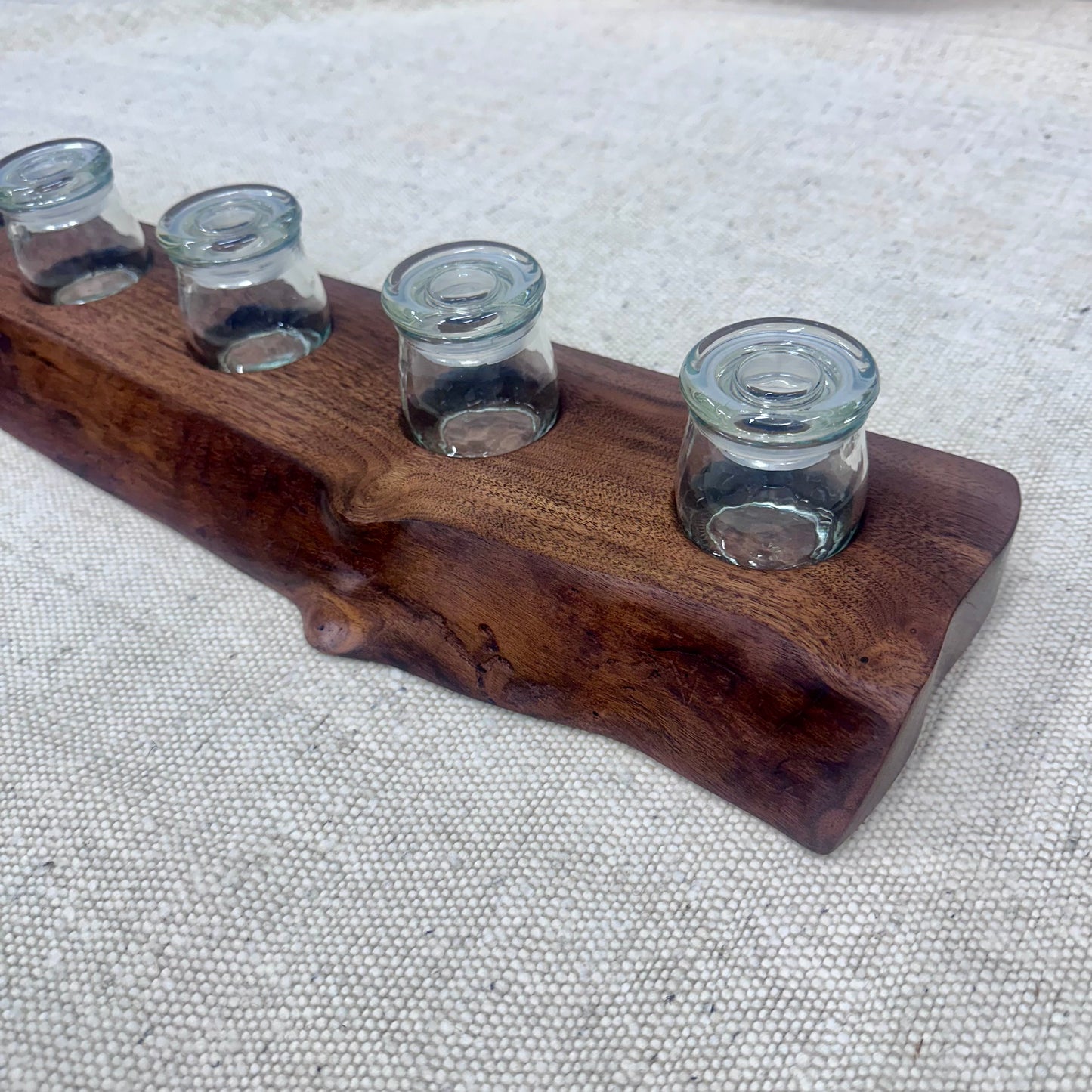 Claro Walnut Spice Holder (5 Jars)