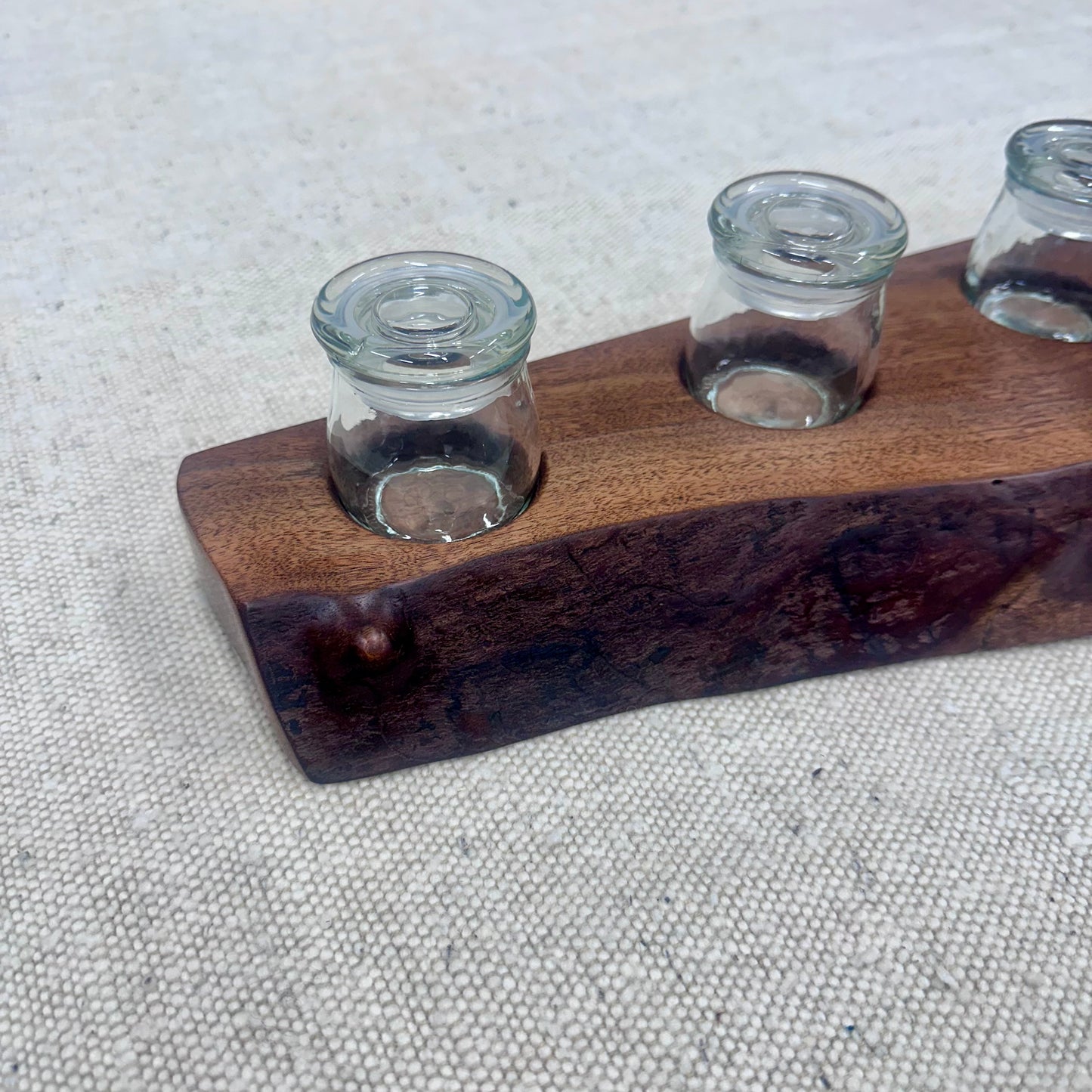 Claro Walnut Spice Holder (5 Jars)