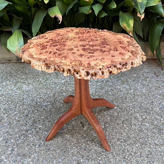 Bimble Box / Lacewood Pedestal Table