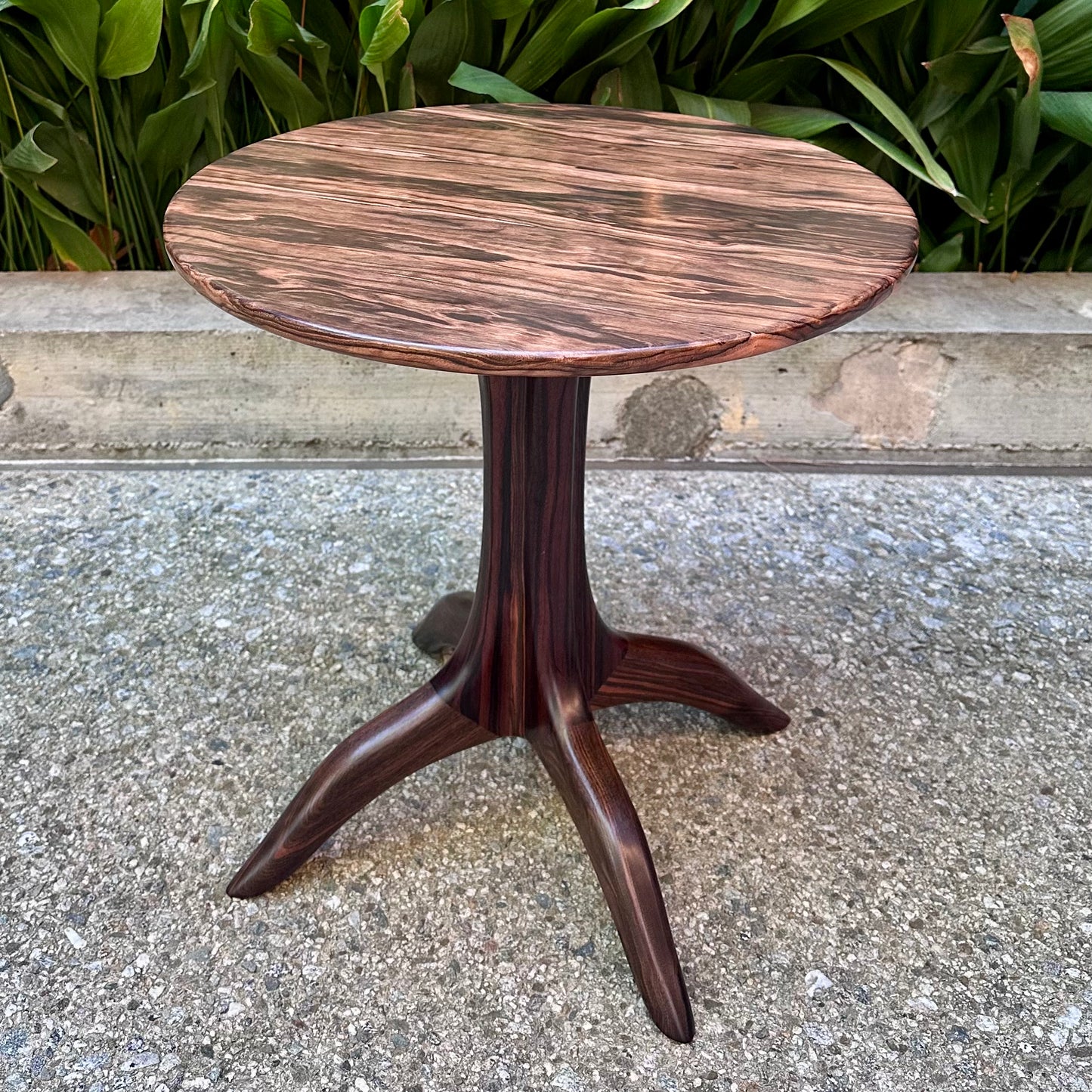 Macassar Ebony Pedestal Table