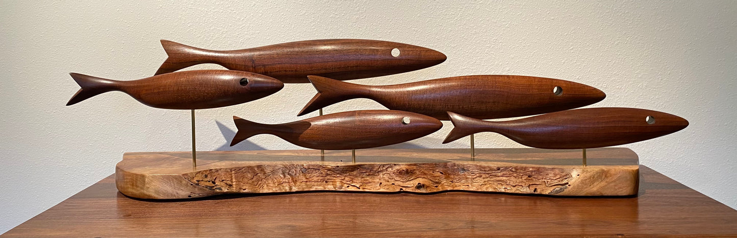 Fish Sculpture (Claro Walnut)